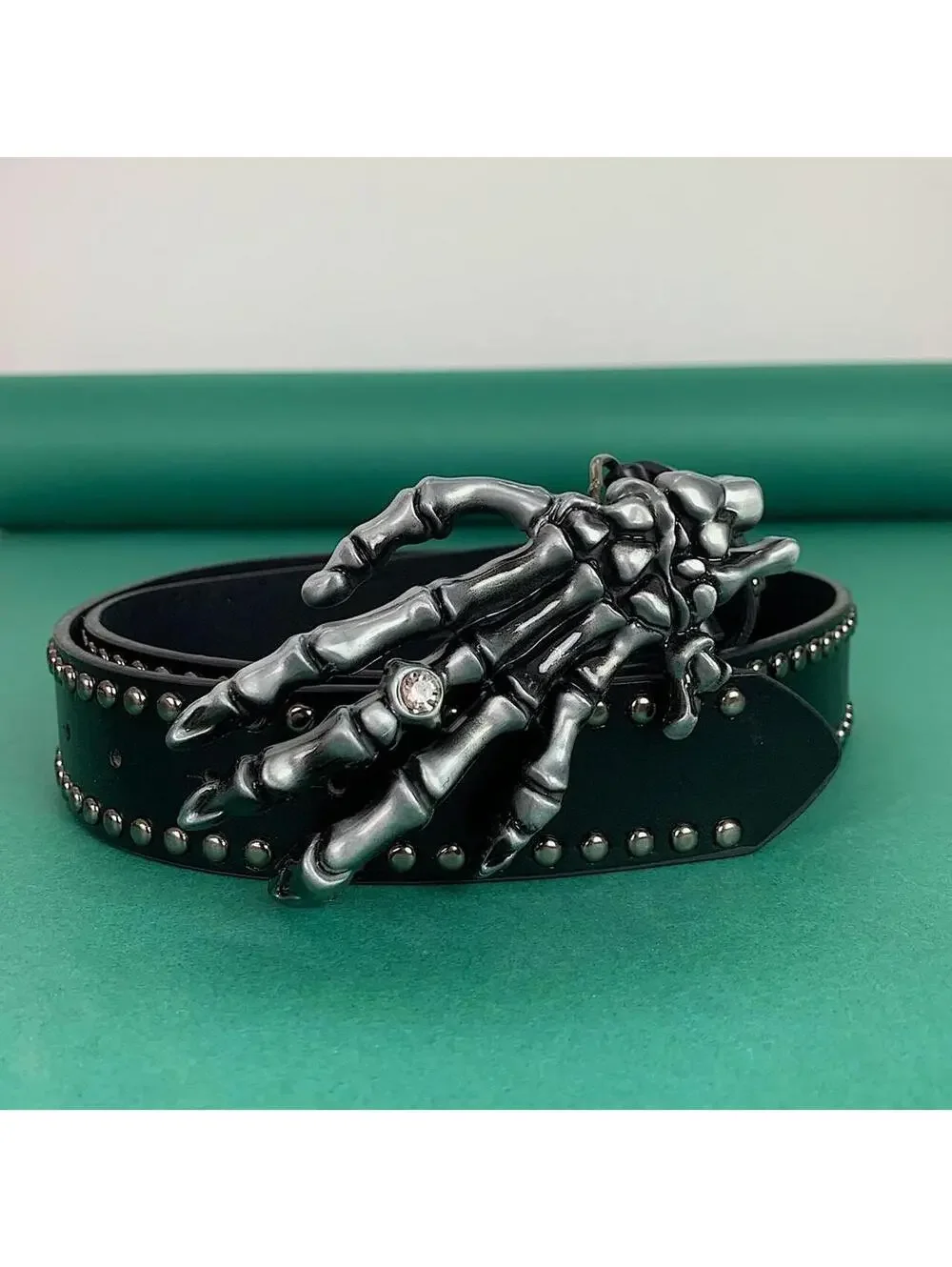 N/A #skeletonbelt #studdedbelt